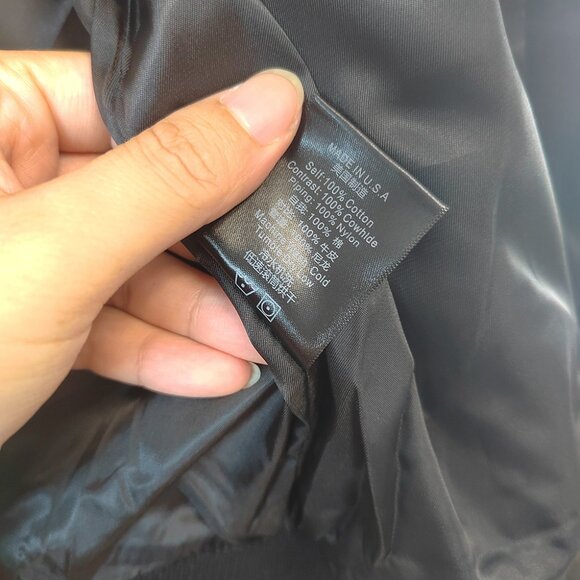 Rhude Embroidered Panel Leather Sleeve Casual Baseball Jacket - Picture 3 of 14